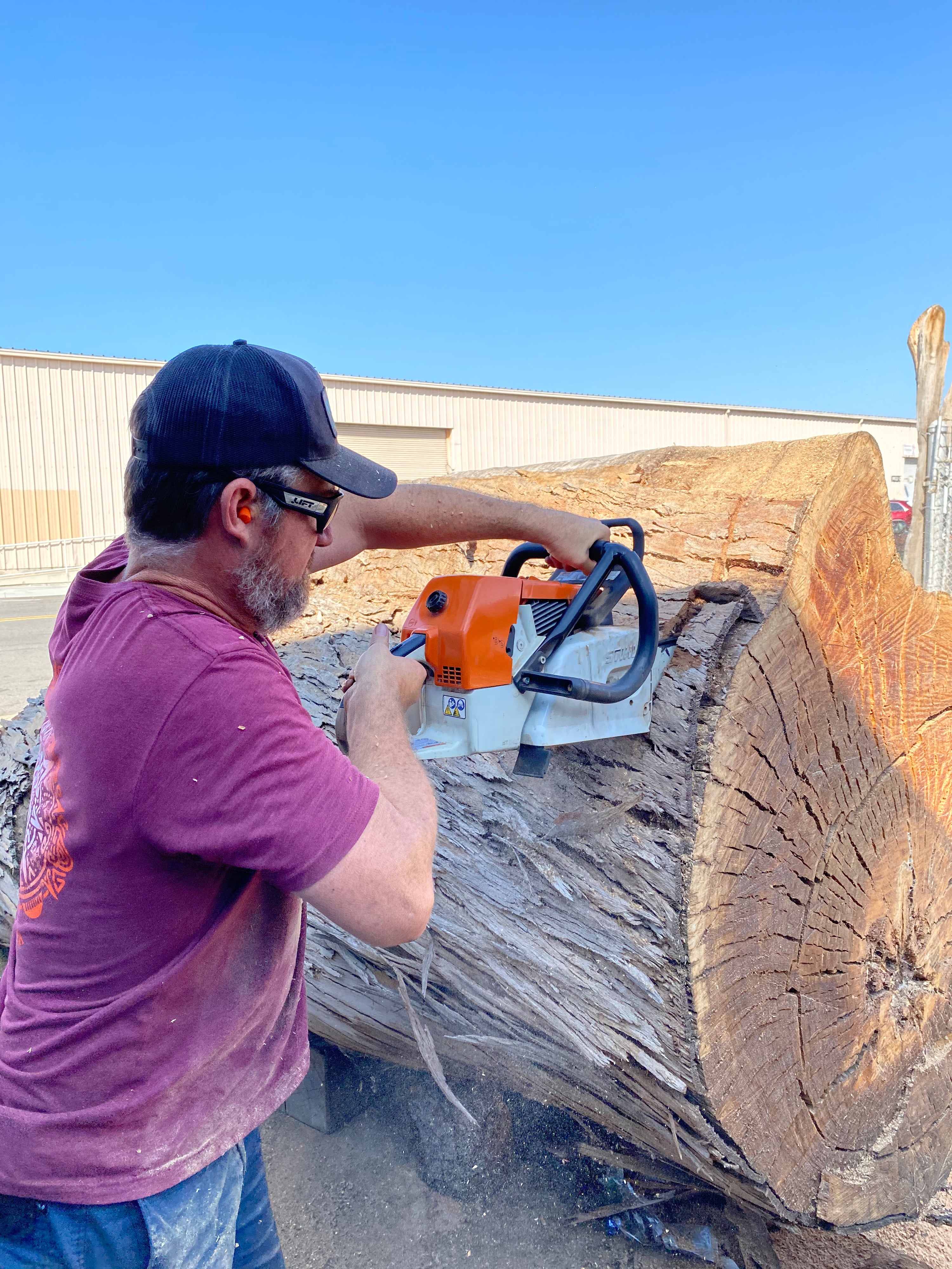 Getting our wood for live edge design