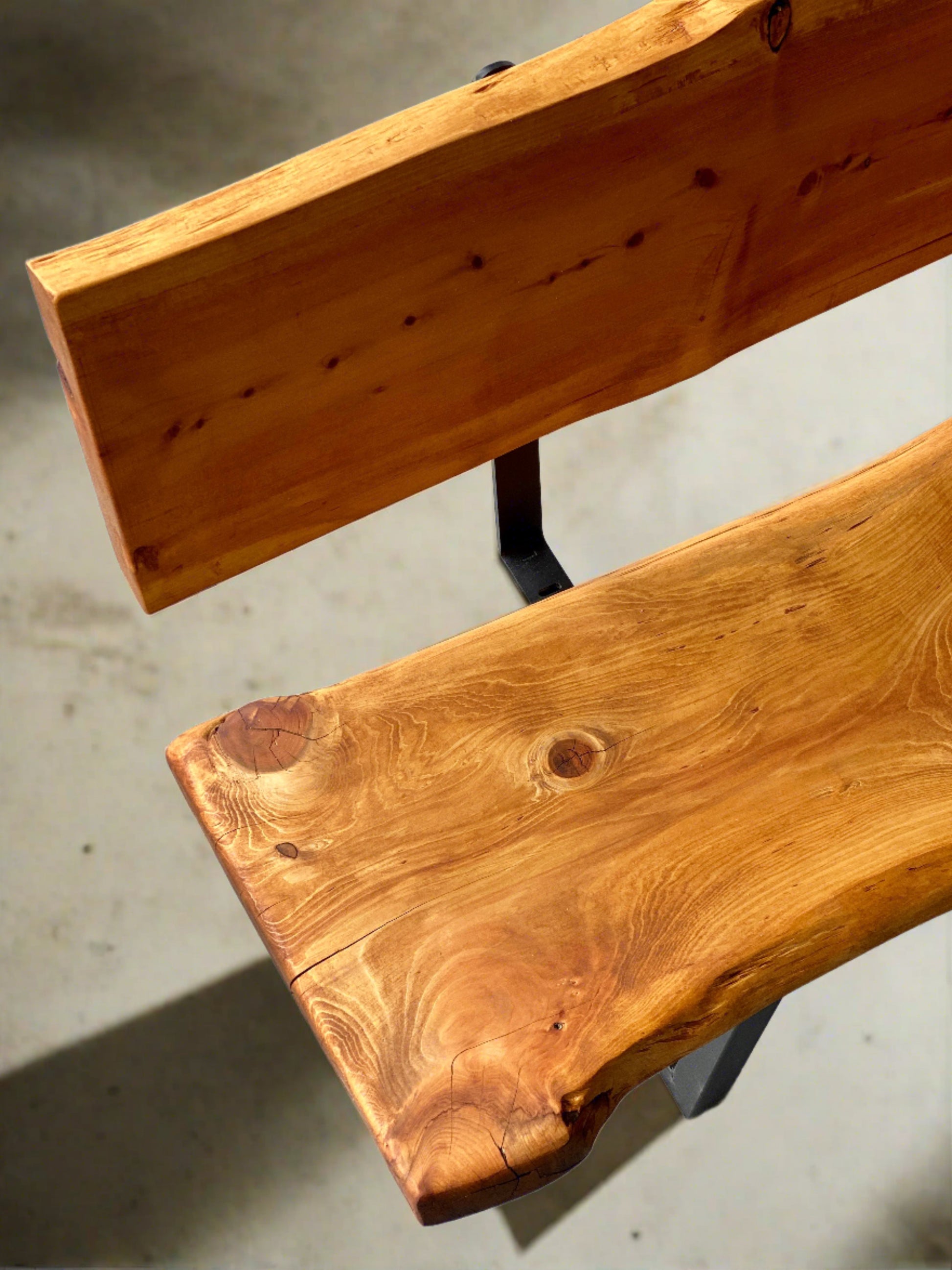 live edge benches with backs - Old Fashioned Lumber