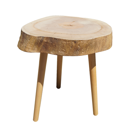 LIVE EDGE AVOCADO WOOD SIDE TABLE